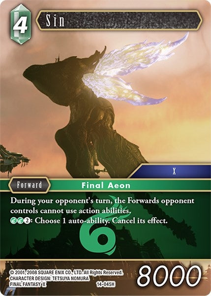 Image for Sin (Opus XIV: Crystal Abyss) (14-045H) - Final Fantasy TCG