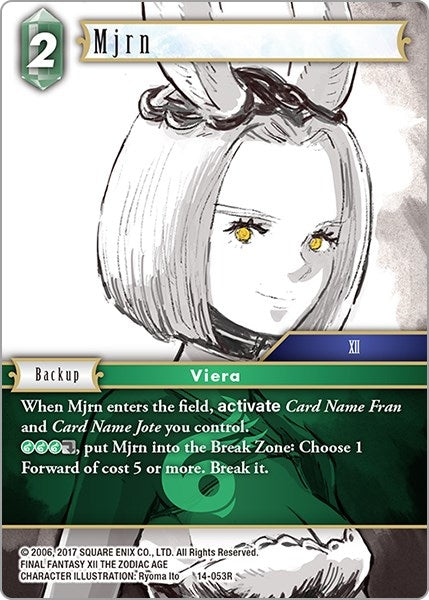 Image for Mjrn (Opus XIV: Crystal Abyss) (14-053R) - Final Fantasy TCG
