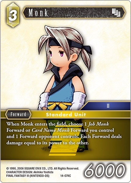 Image for Monk (Opus XIV: Crystal Abyss) (14-074C) - Final Fantasy TCG