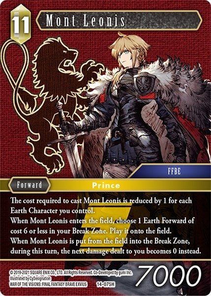 Image for Mont Leonis (Opus XIV: Crystal Abyss) (14-075H) - Final Fantasy TCG
