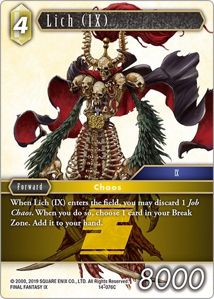 Image for Lich (IX) (Opus XIV: Crystal Abyss) (14-076C) - Final Fantasy TCG