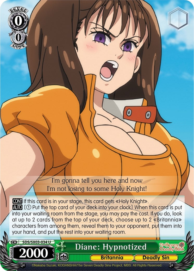 Image for Diane: Hypnotized (The Seven Deadly Sins) (SDS/SX03-034 U) - Weiss Schwarz