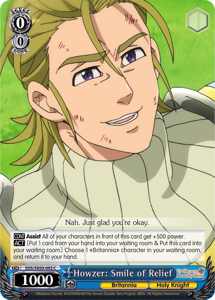 Image for Howzer: Smile of Relief (The Seven Deadly Sins) (SDS/SX03-092 C) - Weiss Schwarz