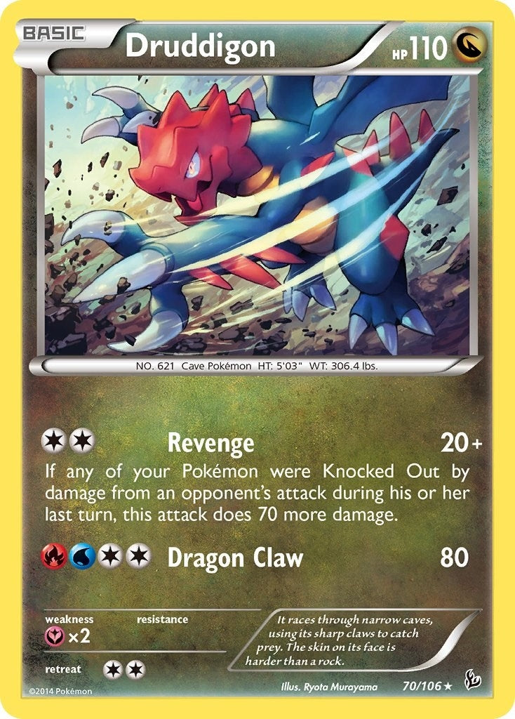 Image for Druddigon - 70/106 (Flashfire) (Deck Exclusives) (070/106) - Pokemon