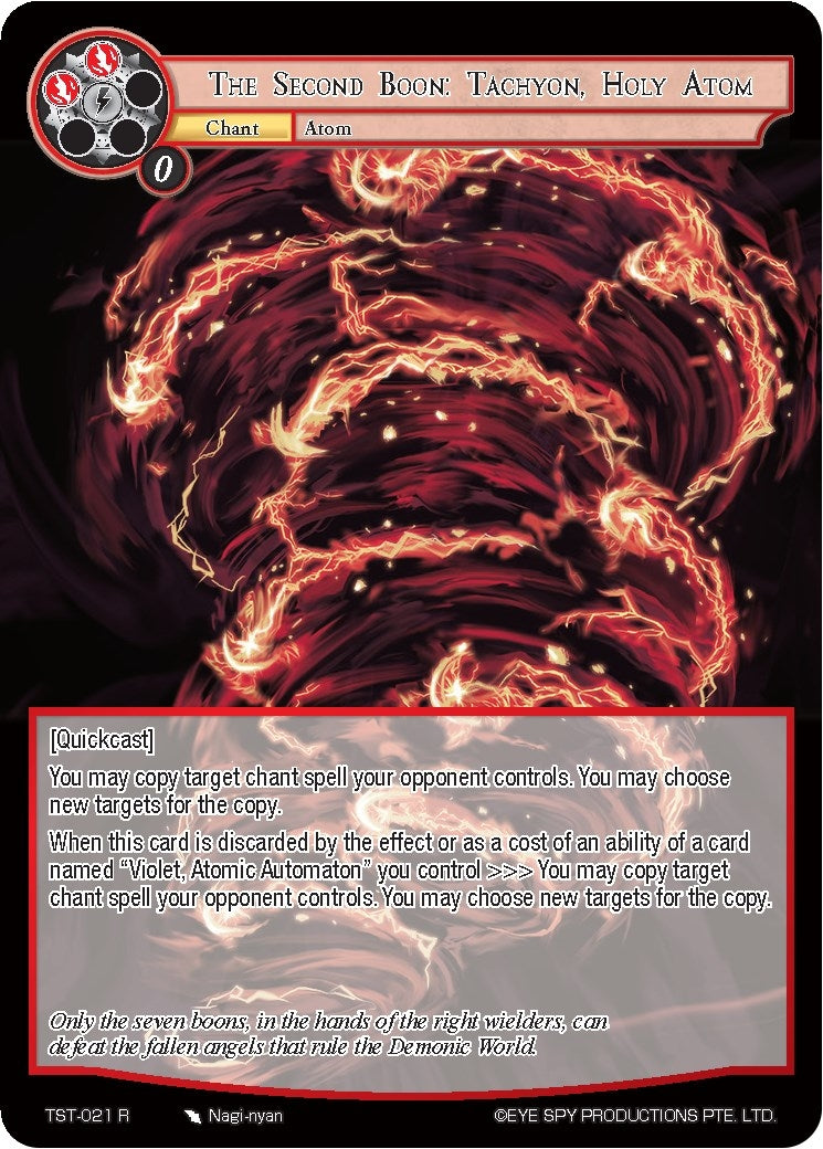Image for The Second Boon: Tachyon, Holy Atom (The Seventh) (TST-021) - Force of Will