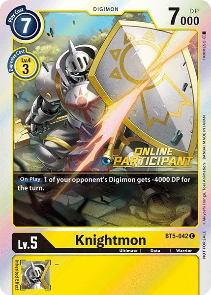 Image for Knightmon - BT5-042 (2021 Championship Online Regional) [Online Participant] (BT05) (5042)