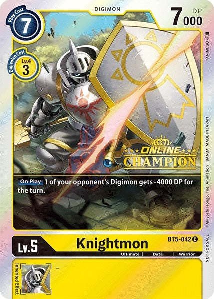 Image for Knightmon - BT5-042 (2021 Championship Online Regional) [Online Champion] (BT05) (5042)