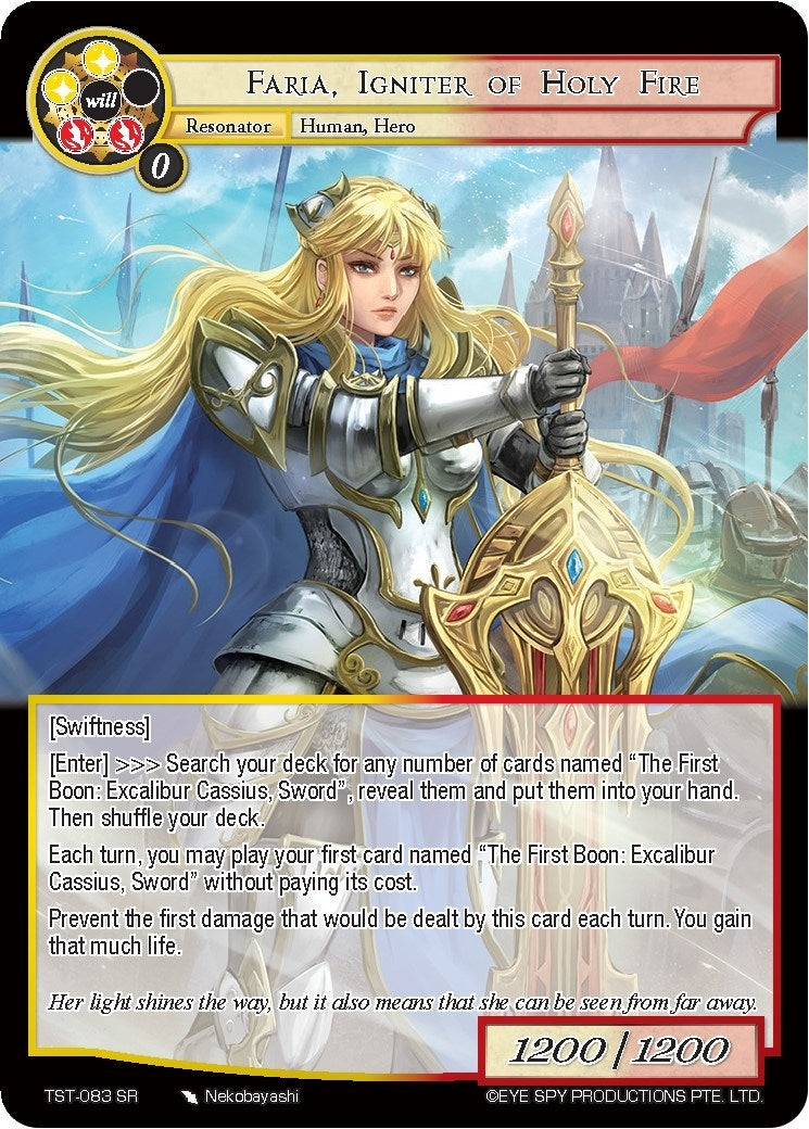 Image for Faria, Igniter of Holy Fire (The Seventh) (TST-083) - Force of Will