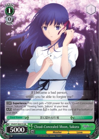 Image for Cloud-Concealed Moon, Sakura (SR) (Fate/stay night [Heaven’s Feel] Vol.2) (FS/S77-E021S SR) - Weiss Schwarz