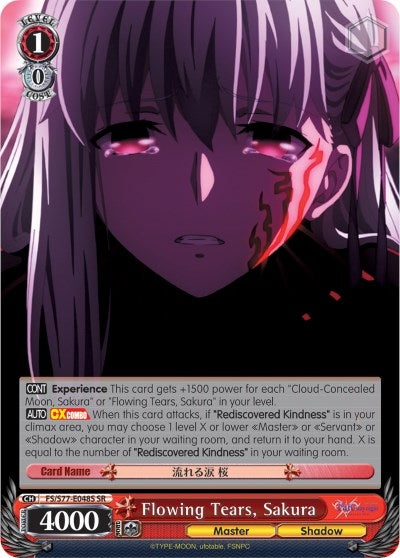 Image for Flowing Tears, Sakura (SR) (Fate/stay night [Heaven’s Feel] Vol.2) (FS/S77-E048S SR) - Weiss Schwarz