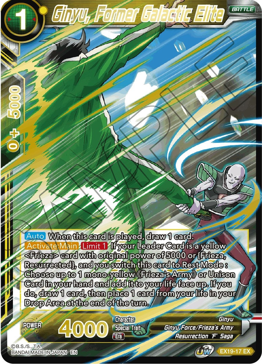 Image for Ginyu, Former Galactic Elite (Special Anniversary Set 2021) (EX19-17) - Dragon Ball Super: Masters