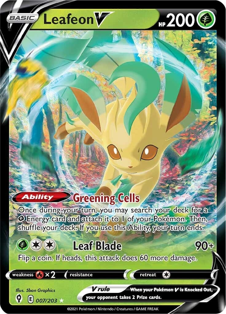 Image for Leafeon V (SWSH07: Evolving Skies) (007/203) - Pokemon