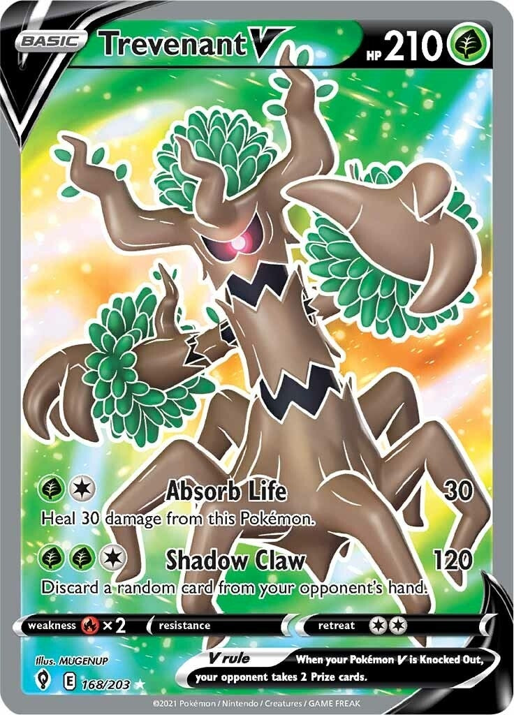 Image for Trevenant V (Full Art) (SWSH07: Evolving Skies) (168/203) - Pokemon