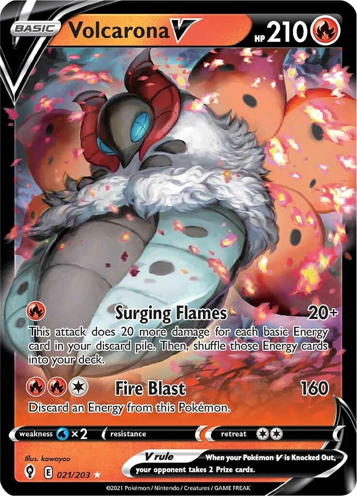 Image for Volcarona V (SWSH07: Evolving Skies) (021/203) - Pokemon