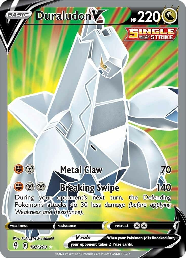 Image for Duraludon V (Full Art) (SWSH07: Evolving Skies) (197/203) - Pokemon