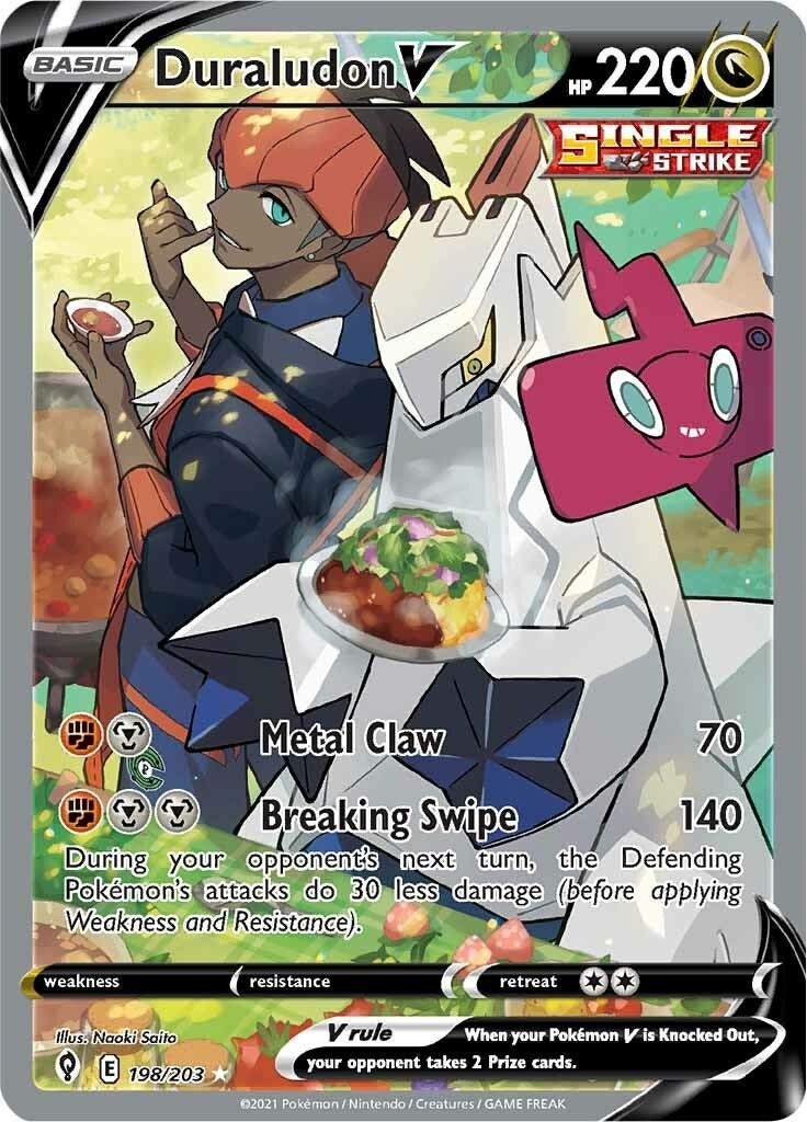 Image for Duraludon V (Alternate Full Art) (SWSH07: Evolving Skies) (198/203) - Pokemon