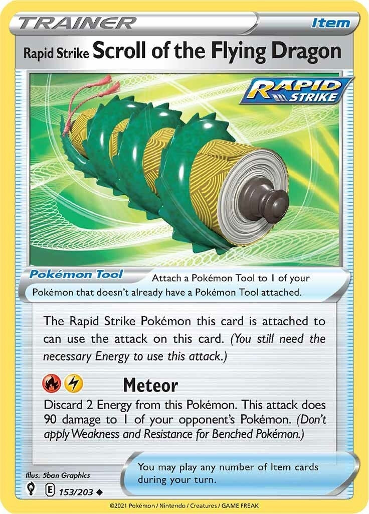 Image for Rapid Strike Scroll of the Flying Dragon (SWSH07: Evolving Skies) (153/203) - Pokemon