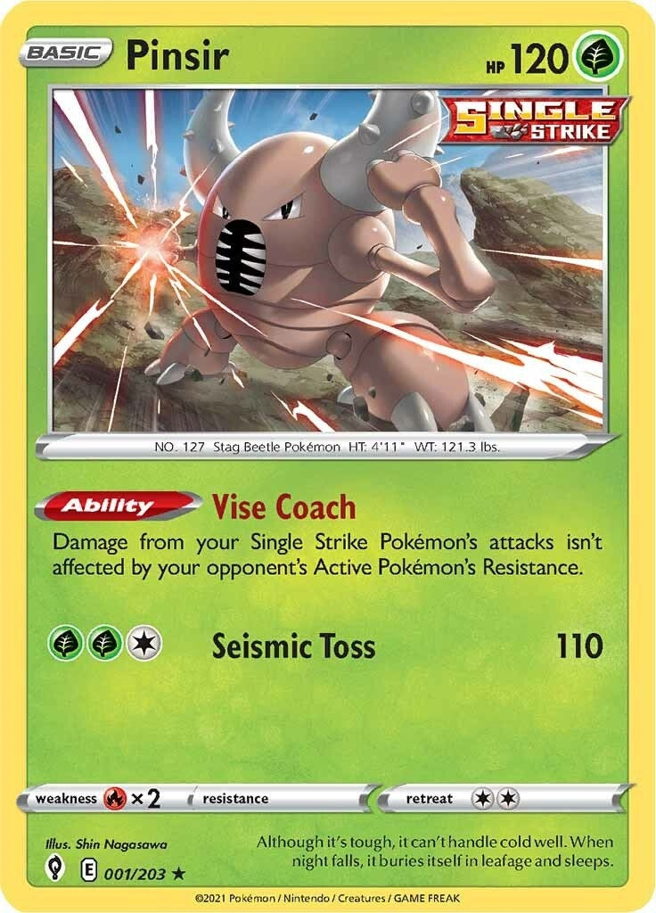 Image for Pinsir (SWSH07: Evolving Skies) (001/203) - Pokemon