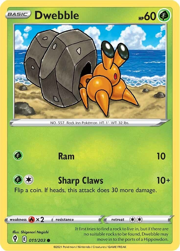 Image for Dwebble (SWSH07: Evolving Skies) (011/203) - Pokemon