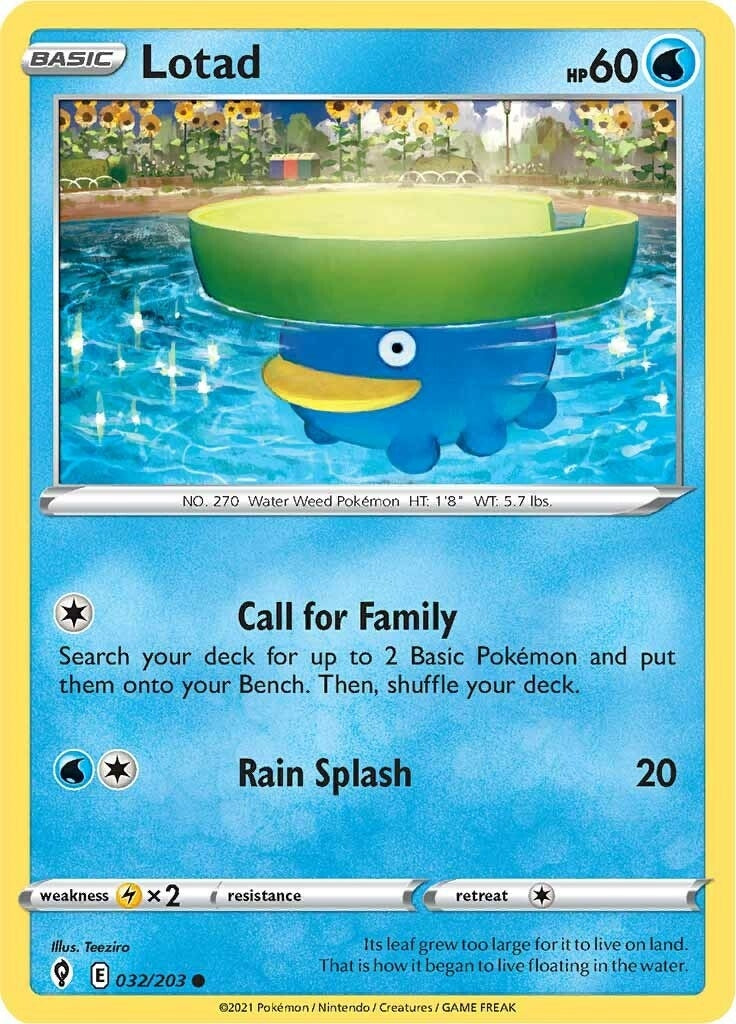 Image for Lotad (SWSH07: Evolving Skies) (032/203) - Pokemon