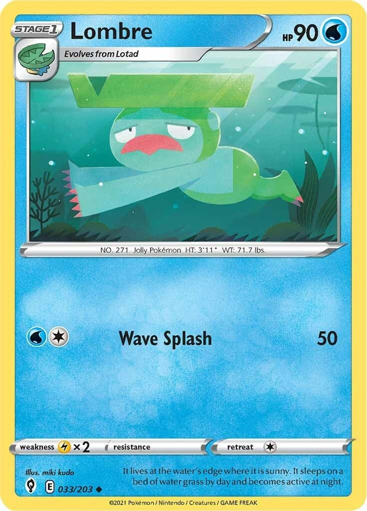 Image for Lombre (SWSH07: Evolving Skies) (033/203) - Pokemon