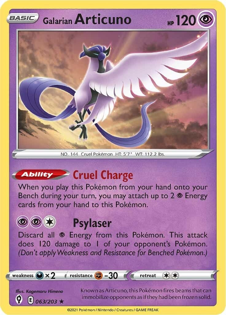 Image for Galarian Articuno (SWSH07: Evolving Skies) (063/203) - Pokemon