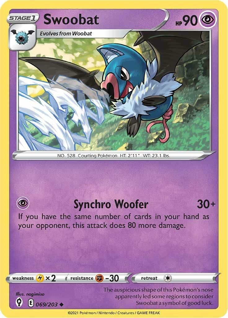 Image for Swoobat (SWSH07: Evolving Skies) (069/203) - Pokemon