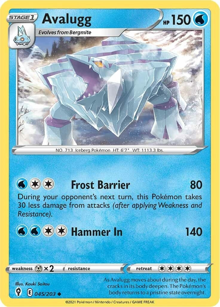Image for Avalugg (SWSH07: Evolving Skies) (045/203) - Pokemon