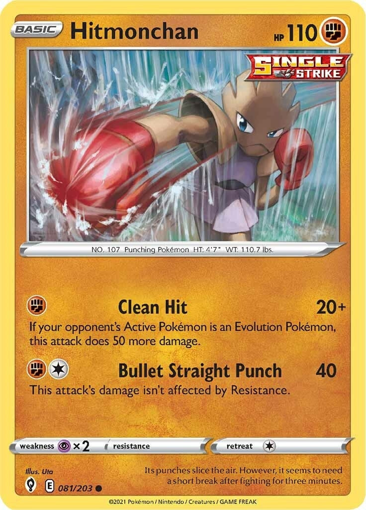 Image for Hitmonchan (SWSH07: Evolving Skies) (081/203) - Pokemon