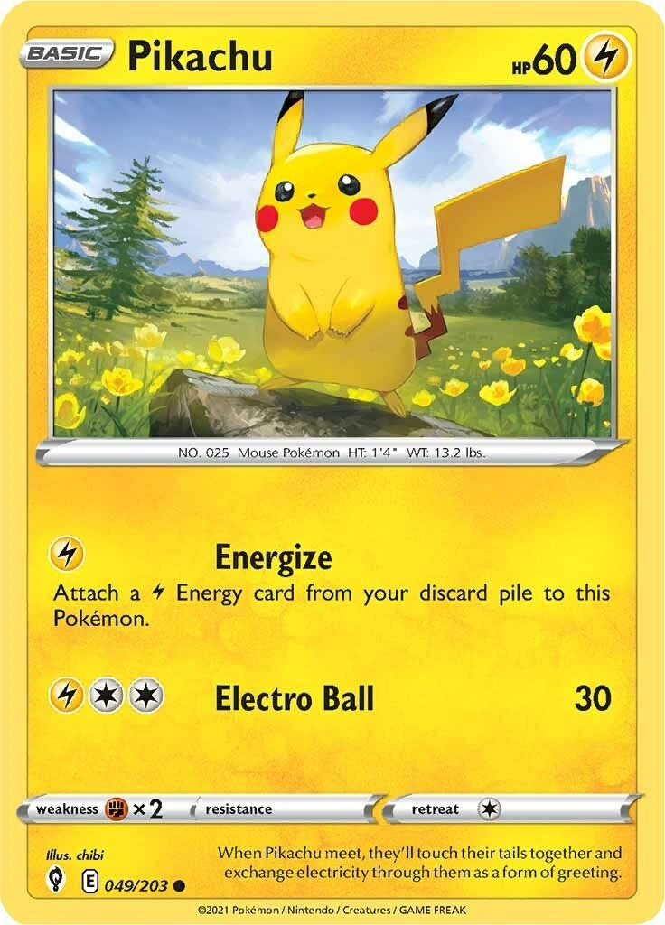 Image for Pikachu (SWSH07: Evolving Skies) (049/203) - Pokemon