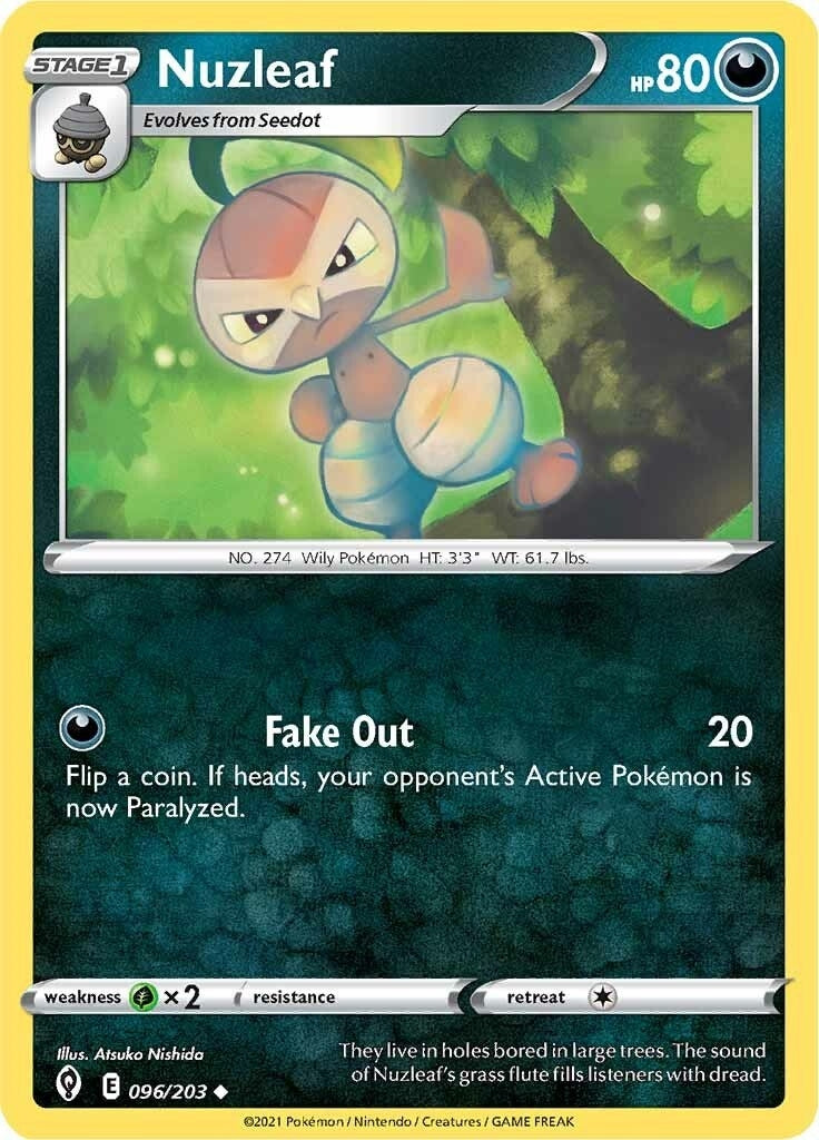 Image for Nuzleaf (SWSH07: Evolving Skies) (096/203) - Pokemon