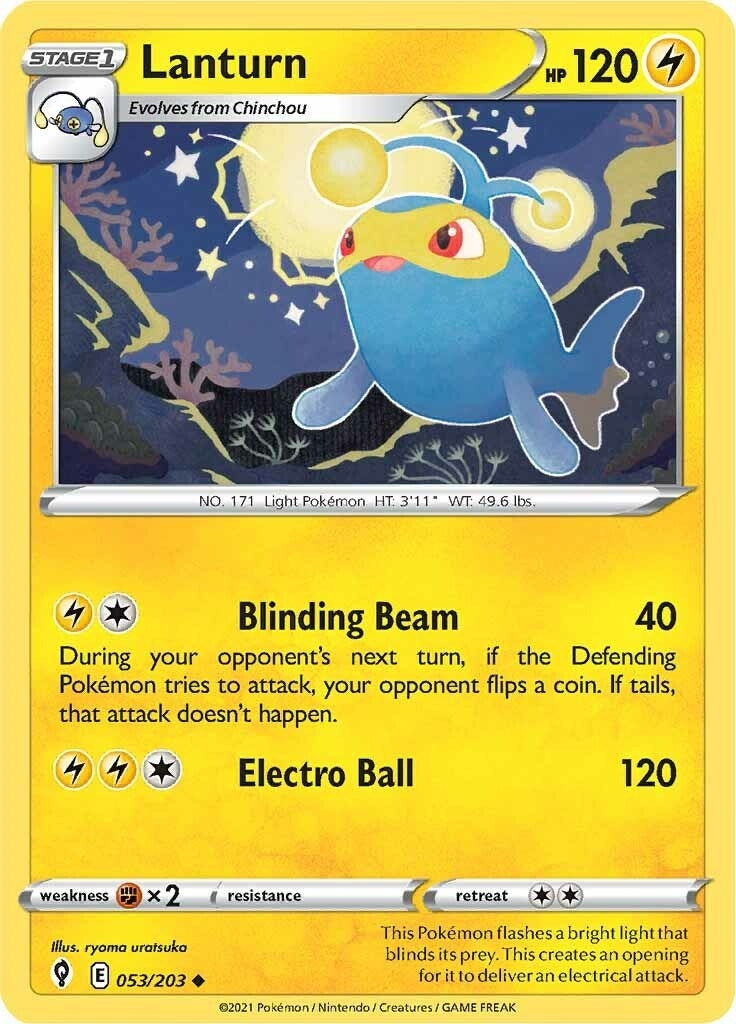 Image for Lanturn (SWSH07: Evolving Skies) (053/203) - Pokemon