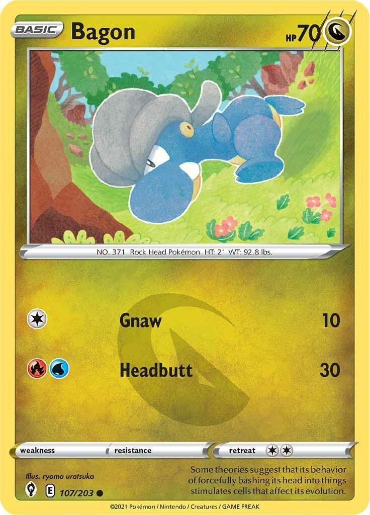 Image for Bagon (SWSH07: Evolving Skies) (107/203) - Pokemon
