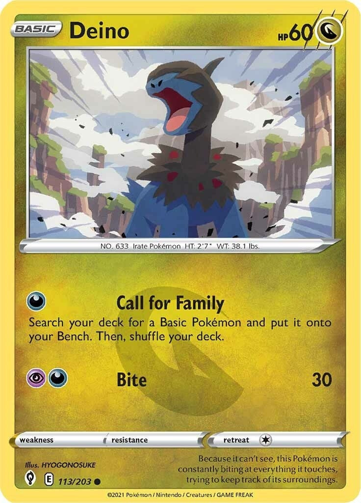 Image for Deino (SWSH07: Evolving Skies) (113/203) - Pokemon