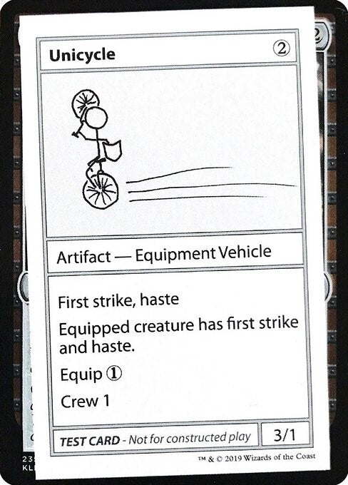 Image for Unicycle (No PW Symbol) (Mystery Booster: Convention Edition Exclusives) - Magic: The Gathering