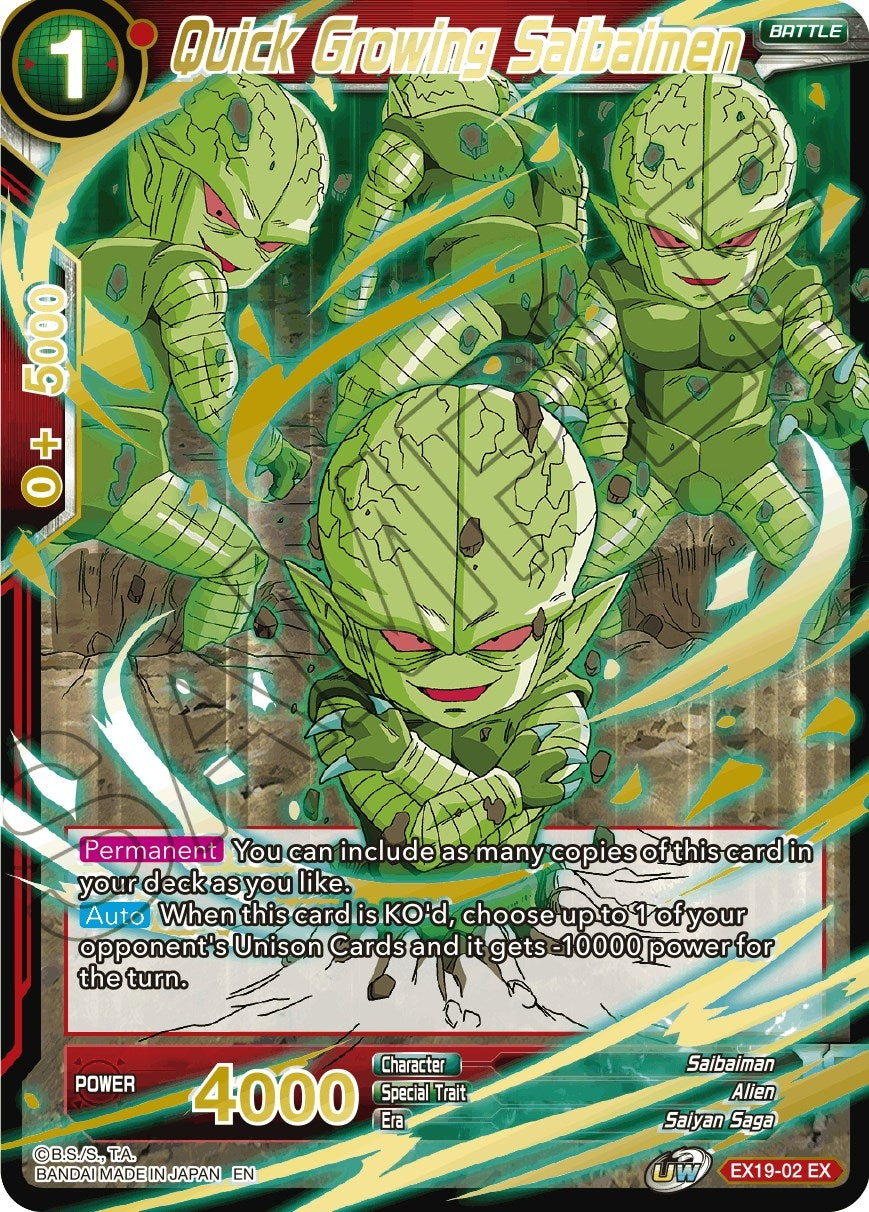 Image for Quick Growing Saibaimen (Special Anniversary Set 2021) (EX19-02) - Dragon Ball Super: Masters