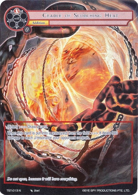 Image for Cradle of Scorching Heat (Full Art) (The Seventh) (TST-013) - Force of Will
