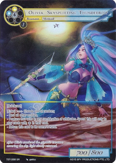 Image for Olivia, Skysplitting Thunderbolt (Full Art) (The Seventh) (TST-088) - Force of Will