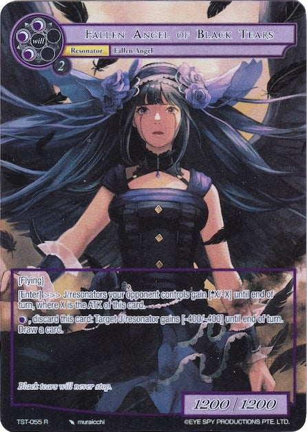 Image for Fallen Angel of Black Tears (Full Art) (The Seventh) (TST-055) - Force of Will