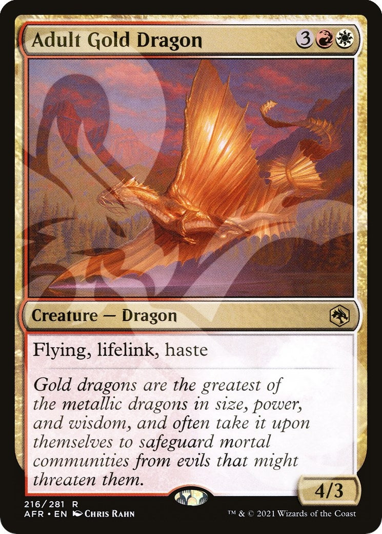 Image for Adult Gold Dragon (AFR Ampersand Promos) (216) - Magic: The Gathering
