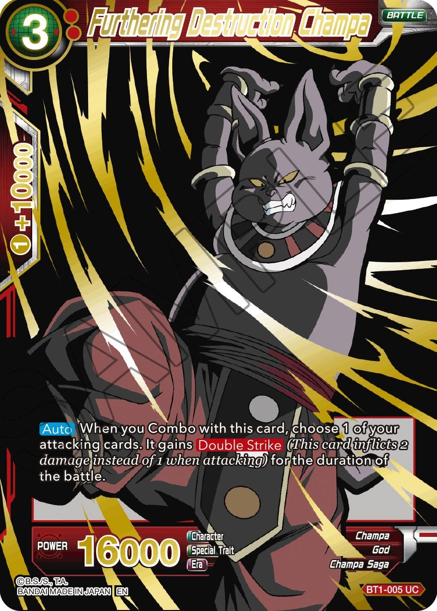 Image for Furthering Destruction Champa (Alternate Art) (Special Anniversary Set 2021) (BT1-005) - Dragon Ball Super: Masters