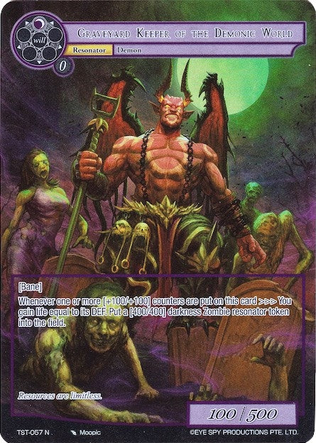 Image for Graveyard Keeper of the Demonic World (Full Art) (The Seventh) (TST-057) - Force of Will