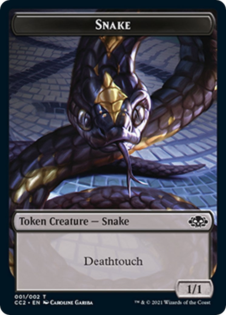 Image for Snake // Zombie Double-Sided Token (Commander Collection: Black) - Magic: The Gathering