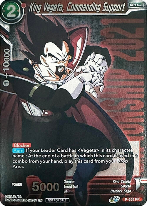 Image for King Vegeta, Commanding Support (Championship Pack 2021 Vol.3) (Promotion Cards) (P-355) - Dragon Ball Super: Masters