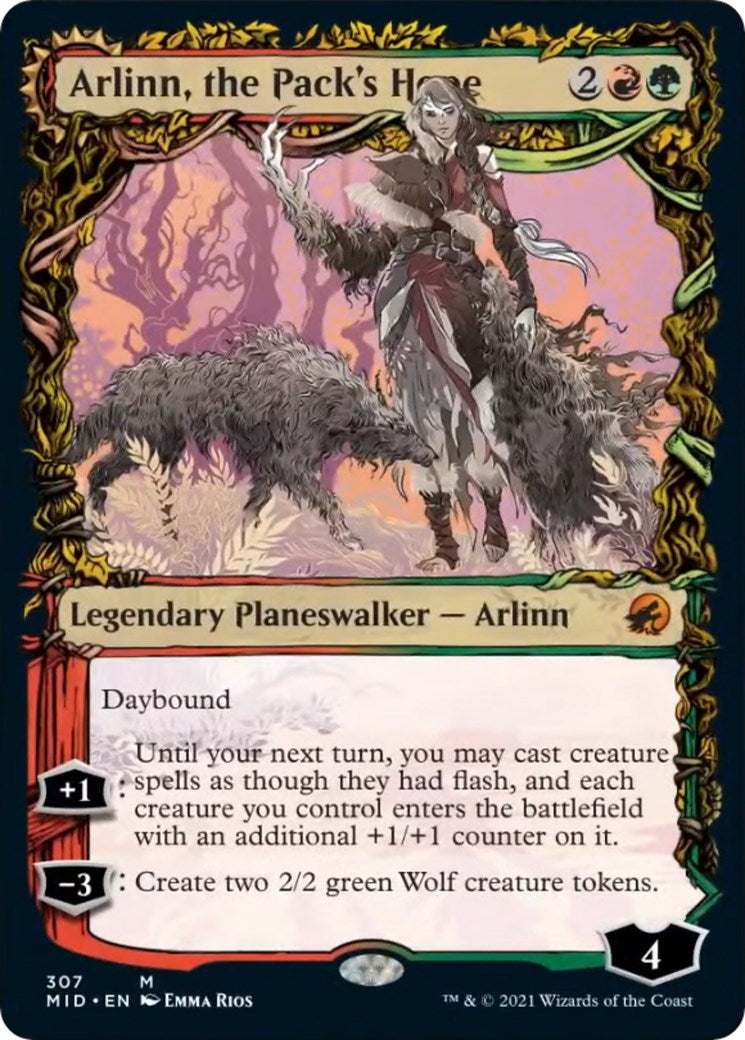 Image for Arlinn, the Pack's Hope (Showcase) (Innistrad: Midnight Hunt) (307) - Magic: The Gathering