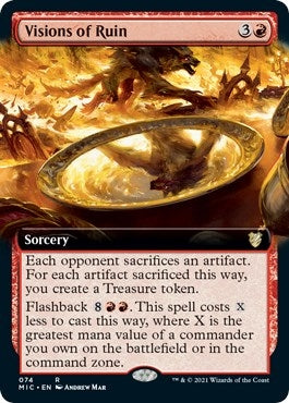 Image for Visions of Ruin (Extended Art) (Commander: Innistrad: Midnight Hunt) (74) - Magic: The Gathering