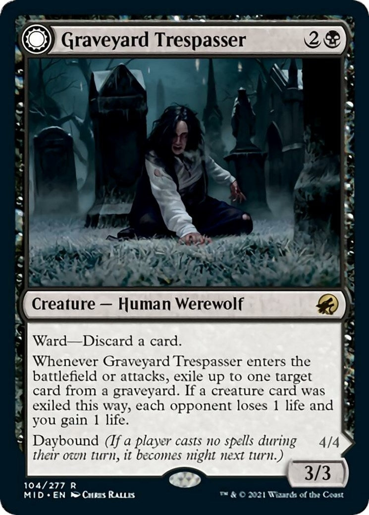 Image for Graveyard Trespasser (Innistrad: Midnight Hunt) (104) - Magic: The Gathering