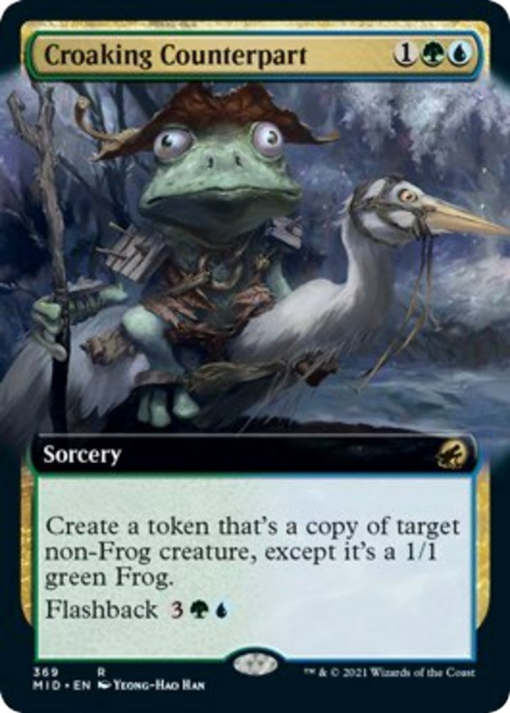 Image for Croaking Counterpart (Extended Art) (Innistrad: Midnight Hunt) (369) - Magic: The Gathering