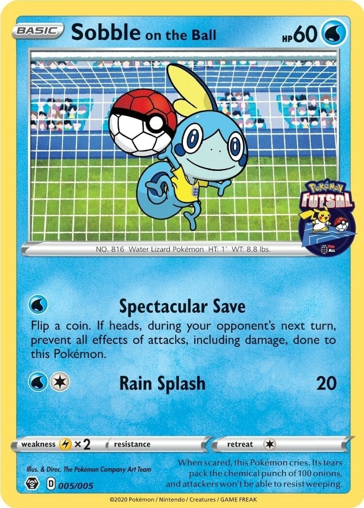 Image for Sobble on the Ball - 005/005 (Pokemon Futsal) (Miscellaneous Cards & Products) (005/005) - Pokemon