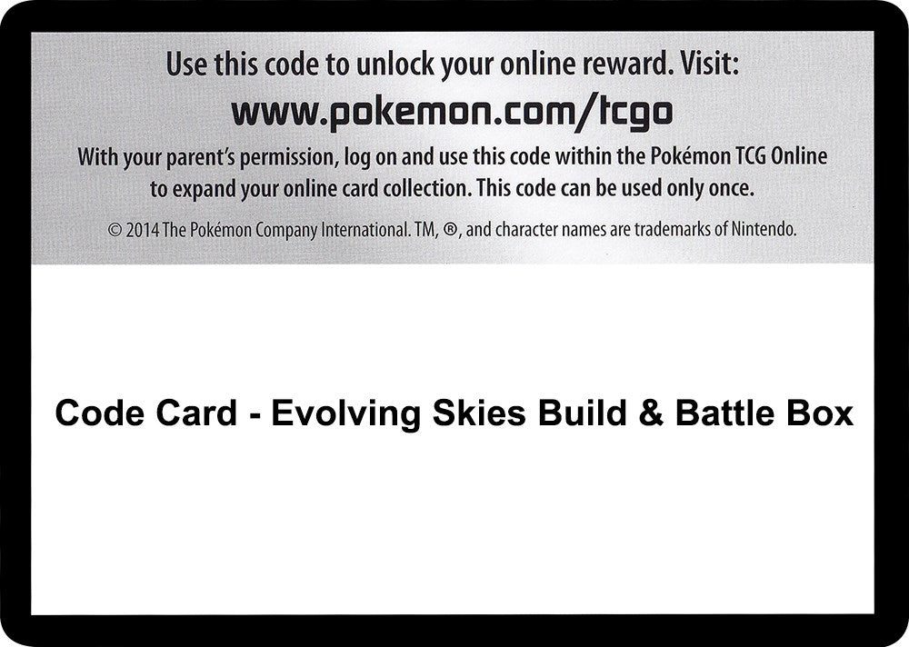 Image for Code Card - Evolving Skies Build & Battle Box - Pokemon